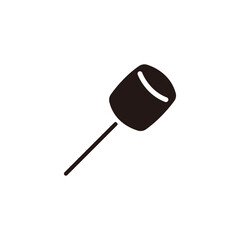 Marshmallow icon.Flat silhouette version.