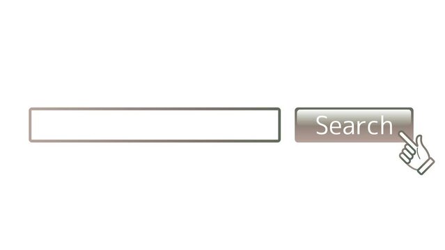検索ボタンをクリックするアニメーション　検索窓　インターネット　