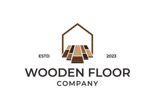 wooden floor parquet hardwood texture logo design