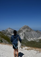Krajobraz górski, Ifugio Duca Degli Abruzzi. Abruzzo , Italia.