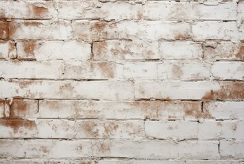 Empty Old Brick Wall Texture. Painted Distressed Wall Surface. Grungy Wide Brickwall, Generative AI