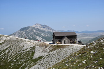 Krajobraz górski, Ifugio Duca Degli Abruzzi. Abruzzo , Italia.