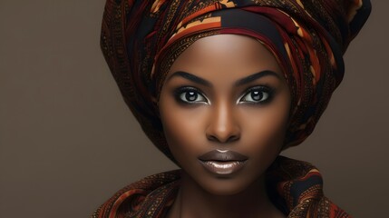 Portrait closeup Beauty fantasy african woman.
