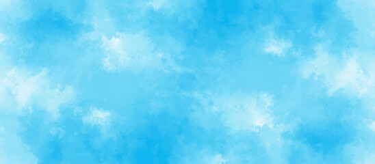 abstract blue watercolor background with colors . watercolor scraped grungy background . This watercolor design with watercolor texture on white background .Background with clouds on blue sky.