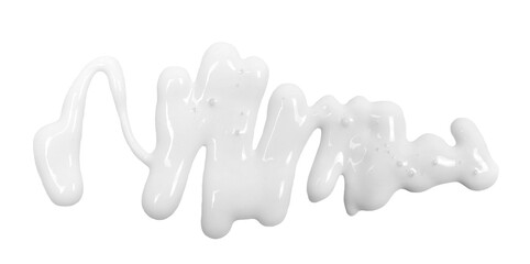 Body cream, white skincare product isolated on white, top view, clipping path