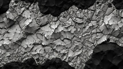 Black white vulcanic rock texture.Close-up.Generative AI