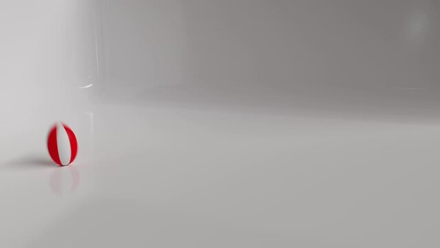 Moscow, Russia - March 18 2023: Bouncing ball, CG