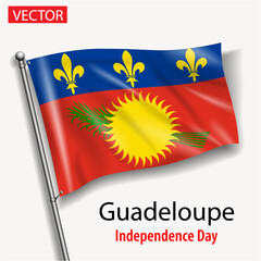 Guadeloupe flag national independence day vector flags in America 