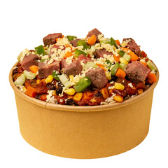 Nutritious & delicious brown rice bowl with vibrant, fresh vegetables. A wholesome blend of flavors & textures for a nourishing and satisfying meal