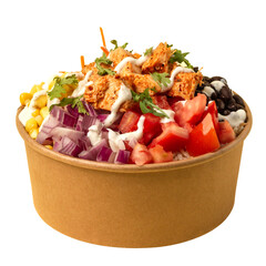 Nutritious & delicious brown rice bowl with vibrant, fresh vegetables. A wholesome blend of flavors & textures for a nourishing and satisfying meal