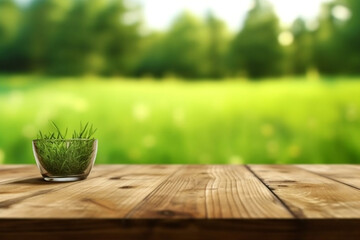 grass and table