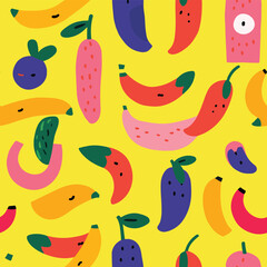 Seamless Colorful Banana Pattern.

Seamless pattern of Bananas in colorful style. Add color to your digital project with our pattern!