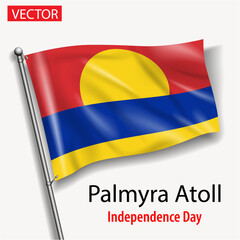 Palmyra Atoll flag national independence day vector flags in America 