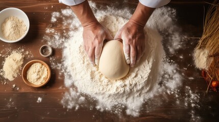 pizza dough making