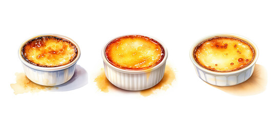 sweet creme brulee watercolor