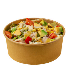 Delicious salad bowl brimming with fresh veggies, topped with a nutritious and flavorful sauce. A wholesome and delightful choice for your health-conscious cravings