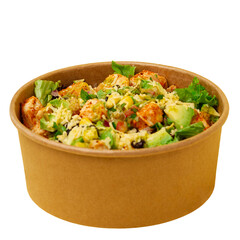 Delicious salad bowl brimming with fresh veggies, topped with a nutritious and flavorful sauce. A wholesome and delightful choice for your health-conscious cravings