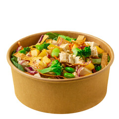 Delicious salad bowl brimming with fresh veggies, topped with a nutritious and flavorful sauce. A wholesome and delightful choice for your health-conscious cravings