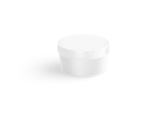 Blank white small powder can mockup, side view