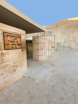 entrance of the tomp to Pharaoh Tut Ankh Amun