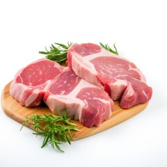 steak meat on white background