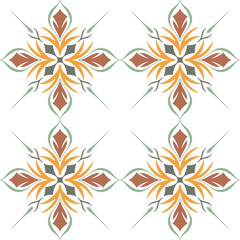 Tile seamless pattern design. With colourful motifs background.