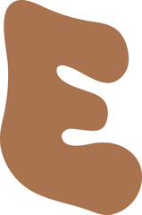 E Letters Retro Wavy Text Alphabet Groovy Font