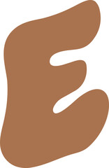 E Letters Retro Wavy Text Alphabet Groovy Font