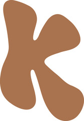 K Letters Retro Wavy Text Alphabet Groovy Font