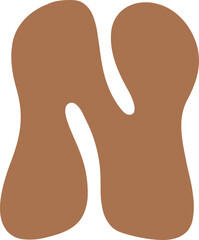 N Letters Retro Wavy Text Alphabet Groovy Font