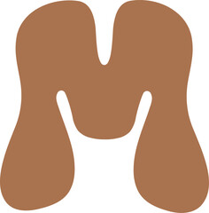 M Letters Retro Wavy Text Alphabet Groovy Font