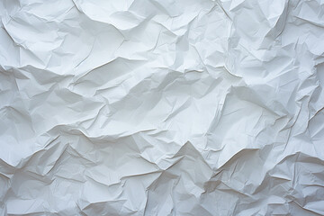 Obraz premium Crumpled white paper background.