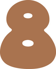 Groovy 8 Number Eight Retro Wavy Text