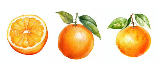 citrus orange watercolor