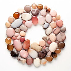 art background of pebbles pebbles colorful in a circle photo