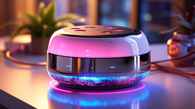 Smart speaker with voice assistant. Generative Ai
