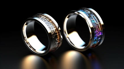 Fototapeta na wymiar Geek couple ring.Generative AI