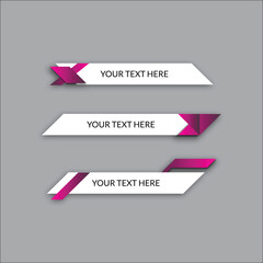 geometric modern lower third banner template design