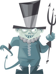 Zombie with a trident