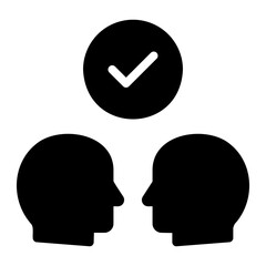 business meeting glyph icon