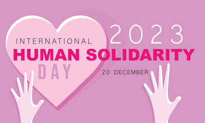 International Human Solidarity Day. background, banner, card, poster, template. Vector illustration.