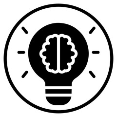 brain glyph icon