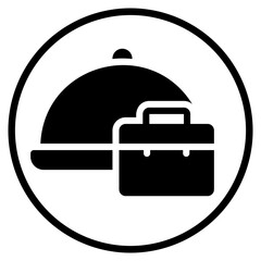 business lunch glyph icon