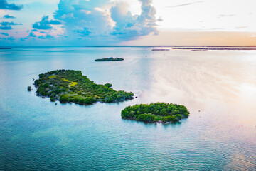 Florida Keys Island Drone Shot