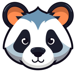 Panda icon isolated on vector transparent background