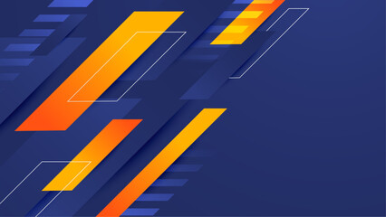 Colorful modern abstract geometric banner with shapes