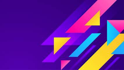 Colorful modern abstract geometric banner with shapes