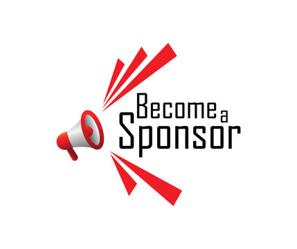 Become a Sponsor sign on white background