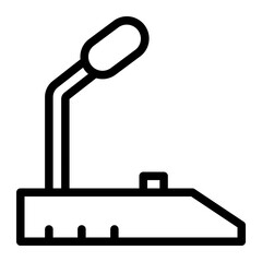 microphone line icon