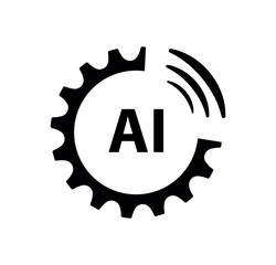 AI icon on white background	